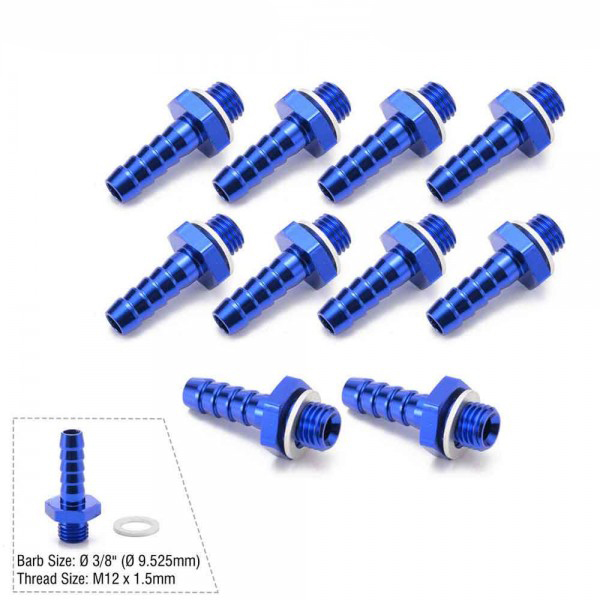 картинка Фитинг адаптер переходник папа М12х1.5 - папа 3/8 ( 10мм) магазин  StreetTuning 