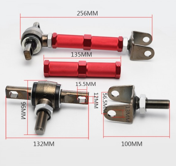 картинка Задние регулируемые рычаги развала для Honda Civic 01-05 красные магазин  StreetTuning 