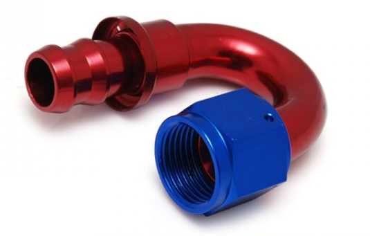 картинка Фитинг AN4 180 гр - резьба-хомут (12 мм) магазин  StreetTuning 