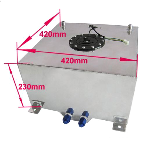 картинка Бак топливный алюминиевый 40л, пластиковая крышка магазин  StreetTuning 