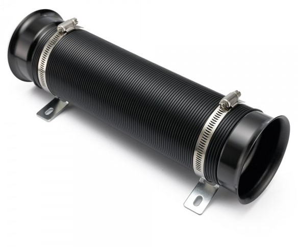 картинка Универсальная гофра для впуска с черным фланцем магазин  StreetTuning 