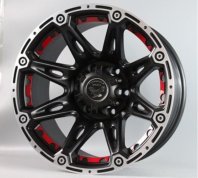 картинка Новые диски Formula R15 6X139,7 ET-45 J10 черые матовые с красным магазин  StreetTuning 