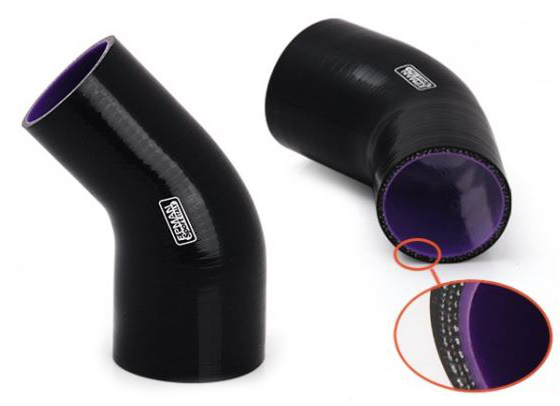 картинка Силиконовый патрубок Epman переходной 76-102 мм, 45 гр. магазин  StreetTuning 