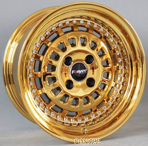 картинка Новые диски ESM 015 R16 4x100 ET15 J9 золото хром магазин  StreetTuning 