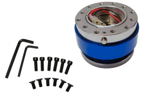 картинка Быстросъемная муфта для спортивного руля , Sparco Style синего цвета магазин  StreetTuning 