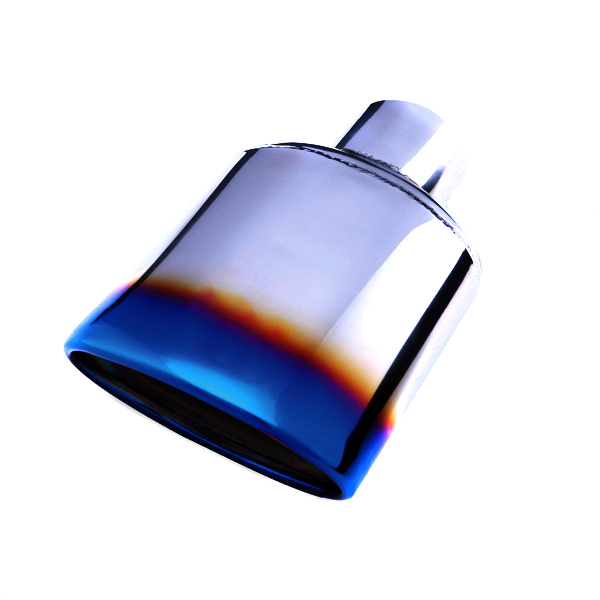 картинка Насадка на глушитель HKS Style, с синим напылением D-51*130 мм L-200 мм магазин  StreetTuning 