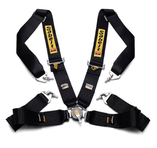 картинка 4-х точечный ремень безопасности Sabelt Style, черный магазин  StreetTuning 