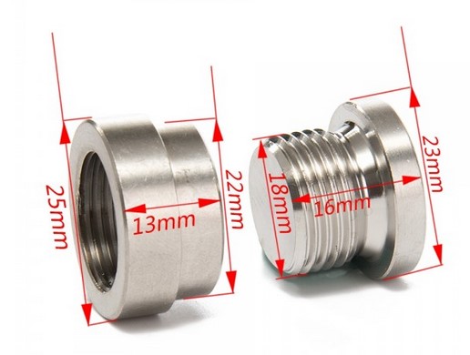 картинка Адаптер -втулка для установки кислородного датчика с заглушкой 18х1.5 магазин  StreetTuning 