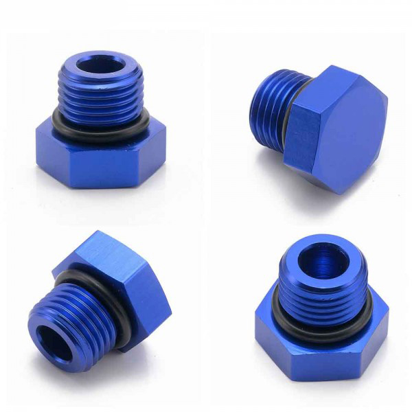 картинка Заглушка (папа) AN10 с улотнительной резинкой, синяя магазин  StreetTuning 