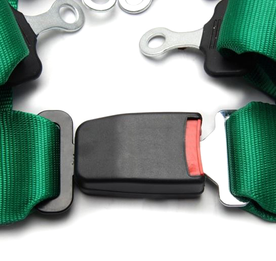 картинка 4-х точечный ремень безопасности TAKATA Style, зеленый магазин  StreetTuning 