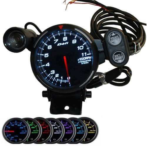 картинка Тахометр Defi style с шифт лампой 80 мм, 7 цветов подсветки. магазин  StreetTuning 