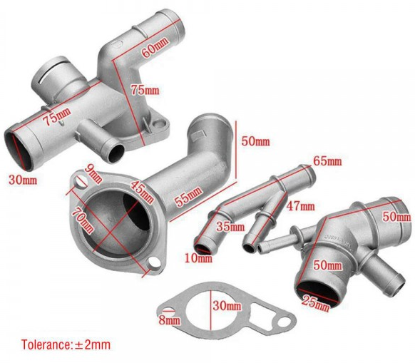 картинка Алюминиевые фланцы для системы ож VW MK4 Golf Jetta Gli Gti TT 4 ШТ магазин  StreetTuning 