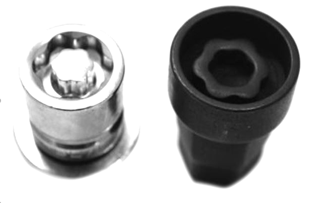 картинка Комплект секретных гаек 14x1.5, 33 мм, конус. - C726448(33L)FordEM-2Key магазин  StreetTuning 