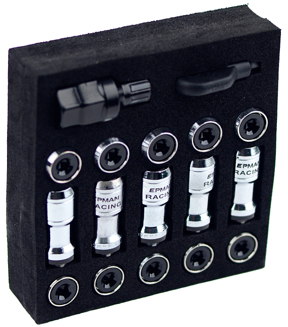 картинка Комплект гаек Epman Formula Wheels, черные М12 х 1.5 магазин  StreetTuning 