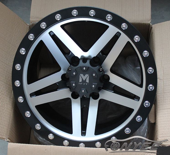 картинка Новые диски MVF-957 R17 6X139,7 ET-15 J8,5 серебро + черный магазин  StreetTuning 