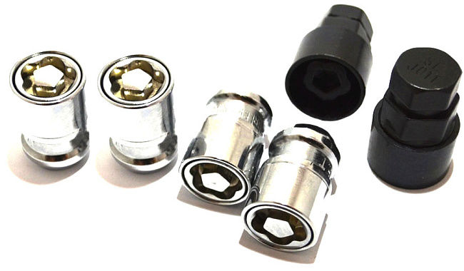 картинка Комплект секретных гаек 12x1.5, 33 мм, конус. - 726445EM(33mm)-2Key магазин  StreetTuning 