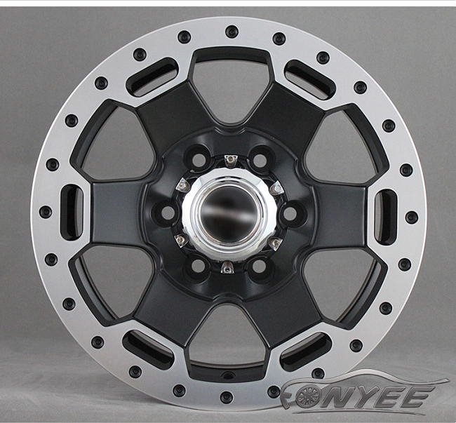 картинка Новые диски Powcan модель 7 R15 J7 ET-15 6x139,7 черный мат + серебро магазин  StreetTuning 