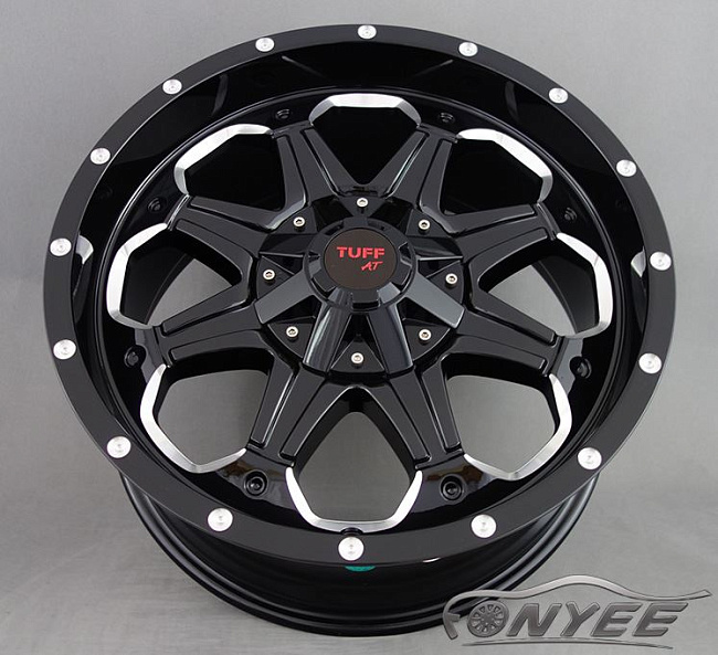 картинка Новые диски TUFF AT black R18 5x130-5x139,7 ET20 J8,5 черные глянцевые магазин  StreetTuning 
