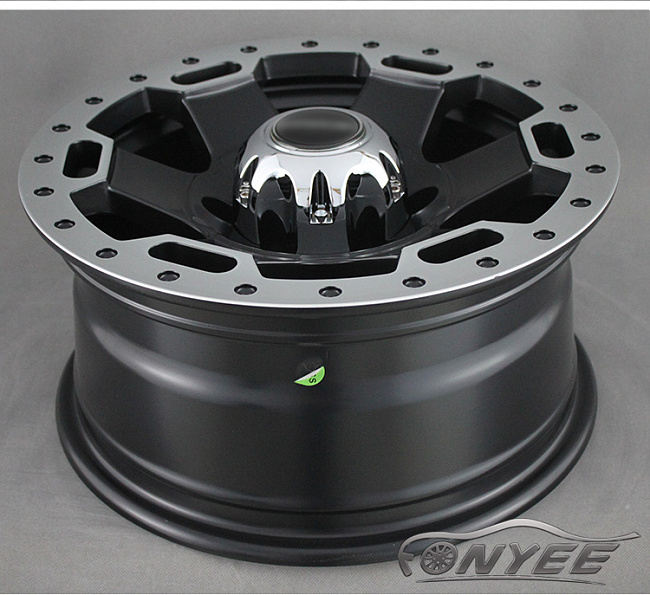 картинка Новые диски Powcan модель 7 R15 J7 ET-15 6x139,7 черный мат + серебро магазин  StreetTuning 