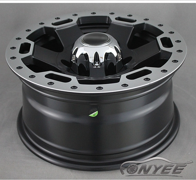 картинка Новые диски Powcan модель 7 R15 J7 ET-15 6x139,7 черный мат + серебро магазин  StreetTuning 