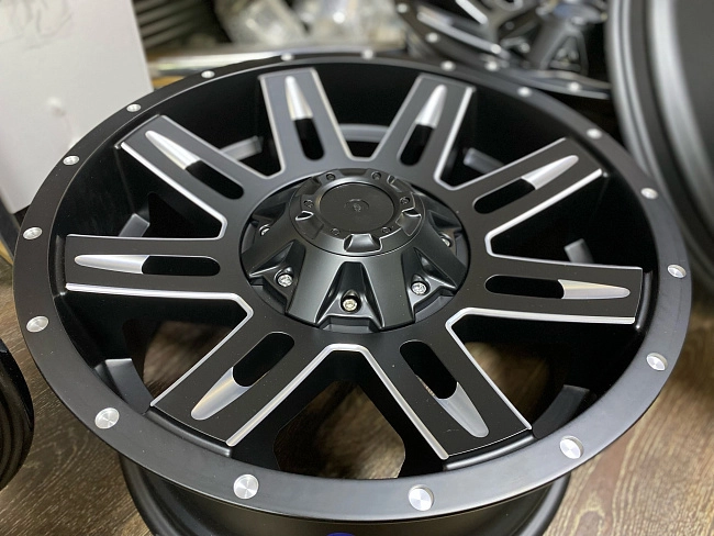 картинка Новые диски STL-HD R18 J9 ET-12 6X139,7 , черный мат магазин  StreetTuning 