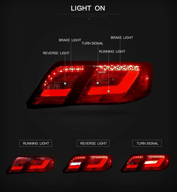 картинка Задние фары для Toyota Camry 2007-2009 г (темные) магазин  StreetTuning 