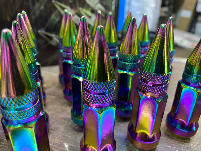 картинка Комплект гаек пики (пули) Starleks, 1/2, цвет неохром, 20 шт. магазин  StreetTuning 