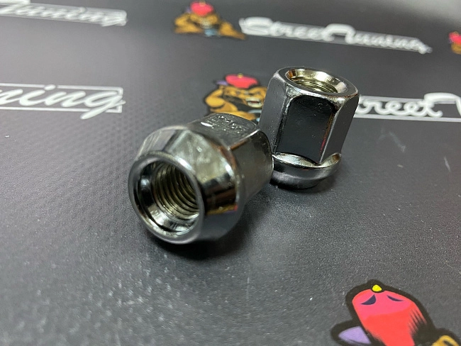 картинка Гайка Starleks M12x1.5, конус, высота 25 мм, ключ 19 мм,открытая магазин  StreetTuning 