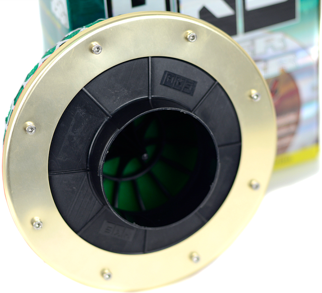 картинка Воздушный фильтр нулевого сопротивления HKS Style, зеленый, 80 мм магазин  StreetTuning 