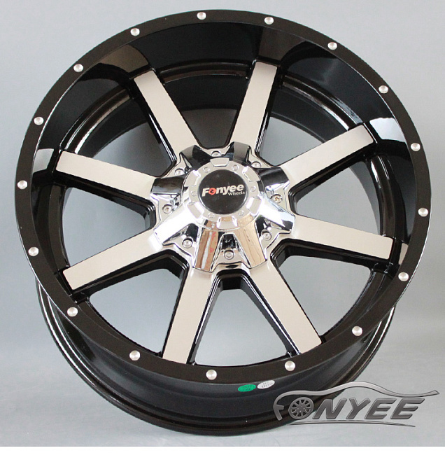 картинка Новые диски DFD 408 R20 5x150-5x139,7 ET-12 J9 черный + серебро магазин  StreetTuning 