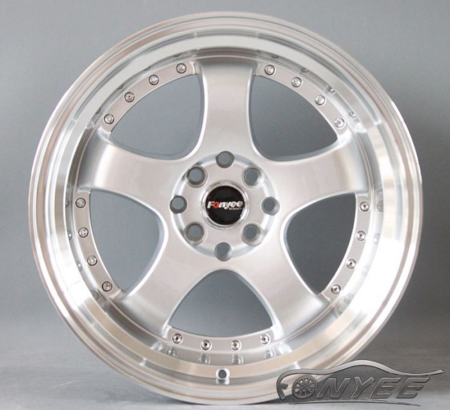 картинка Новые диски JNC 017 R15 4X114,3-4X100 ET35 J7 серебро + полированная полка магазин  StreetTuning 