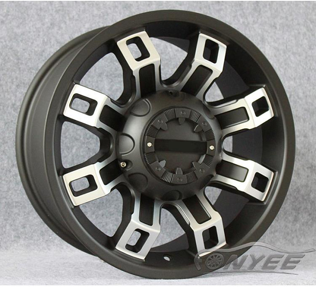 картинка Новые диски Blazn R17 5X150-139.7 ET-6 J9 черные + серебро магазин  StreetTuning 