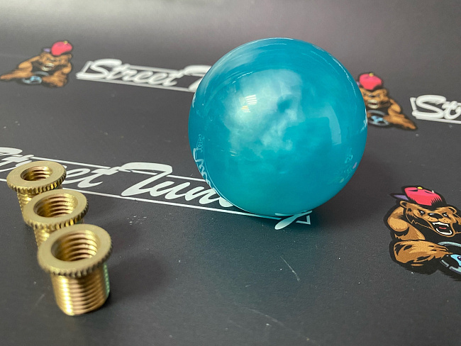 картинка Ручка переключения передач BALL (ШАР), бирюзовый перламутр JDM #2 магазин  StreetTuning 