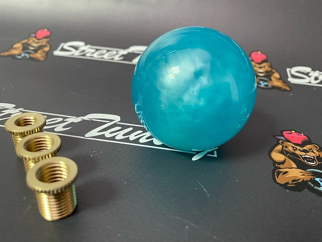 картинка Ручка переключения передач BALL (ШАР), бирюзовый перламутр JDM #2 магазин  StreetTuning 