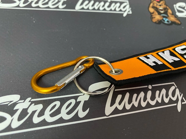 картинка Брелок для ключей HKS "тканевый", оранжевый магазин  StreetTuning 