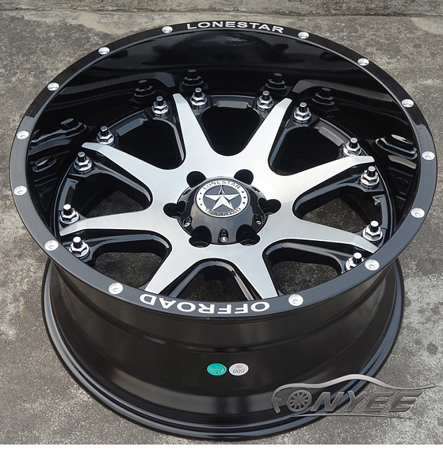 картинка Новые диски Lonestar Bandit R20 6x139,7 ET-25 J10 черные + серебро магазин  StreetTuning 