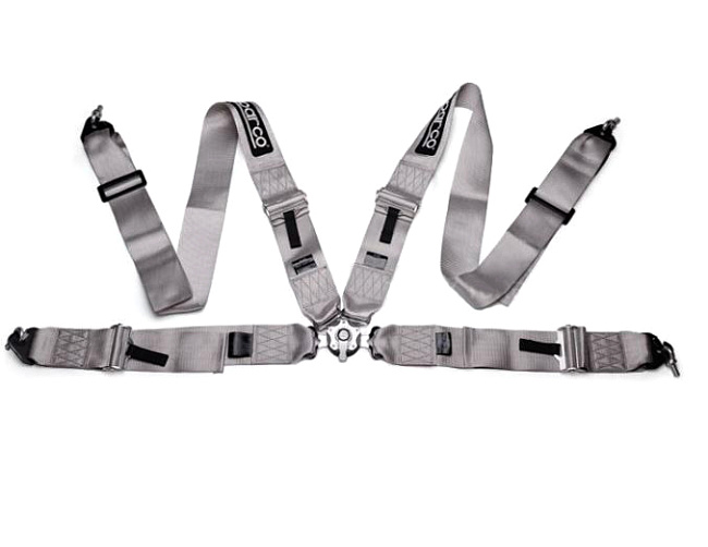 картинка 4-х точечный ремень безопасности Sparco Style , серый магазин  StreetTuning 