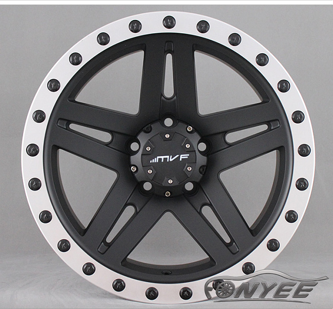 картинка Новые диски MVF-957 R17 5X127 ET-12 J8,5 черный мат + серебро болтики магазин  StreetTuning 