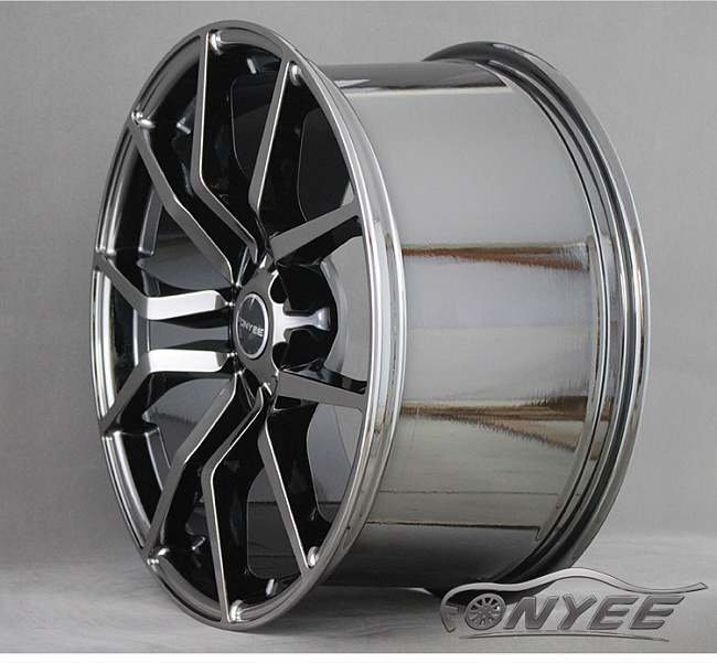 картинка Новые диски Fonyee Model 7 R19 5X108 ET40 J9,5 черный хром магазин  StreetTuning 