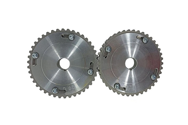 картинка Шестерни ГРМ разрезные для а/м Приора 2170 (126) 16V, (СПОРТ) алюм. ступица, маркер. диск магазин  StreetTuning 