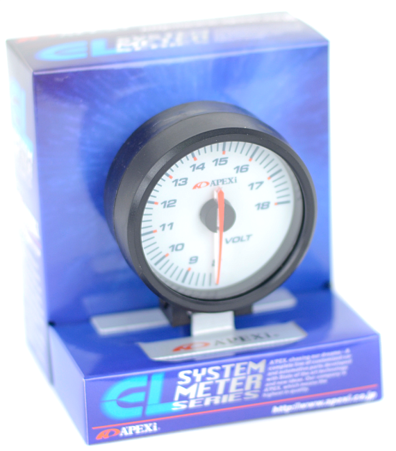 картинка Датчик вольтметр Apexi Style, белое табло магазин  StreetTuning 