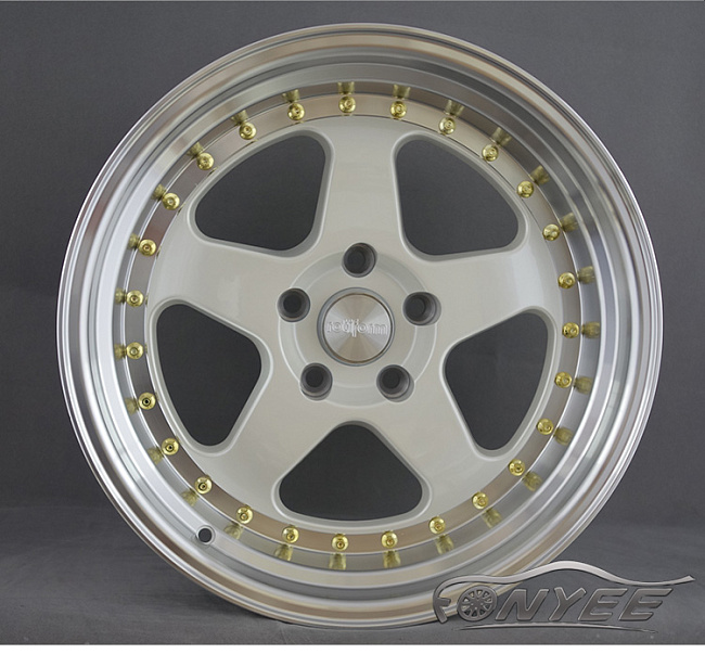 картинка Новые диски Rotiform R17 5x112 ET10 J10 перламутровый + полированная полка магазин  StreetTuning 