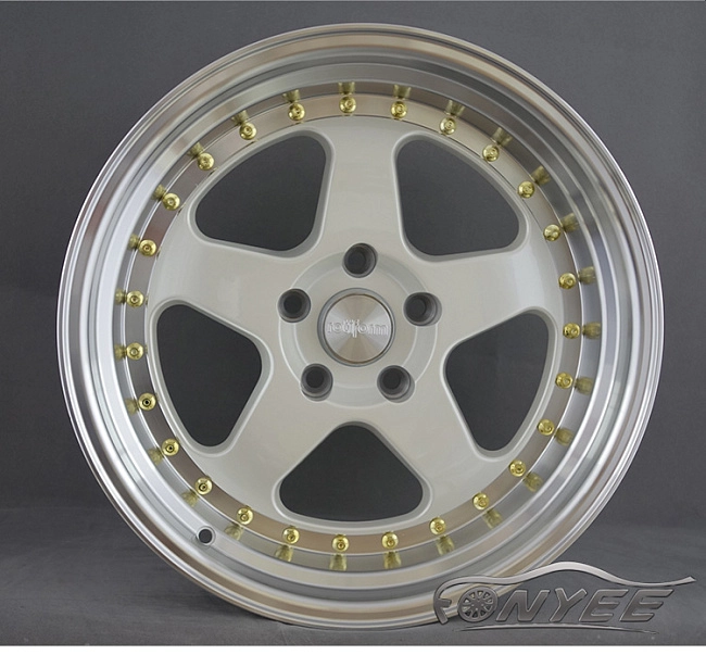 картинка Новые диски Rotiform R17 5x112 ET10 J10 перламутровый + полированная полка магазин  StreetTuning 