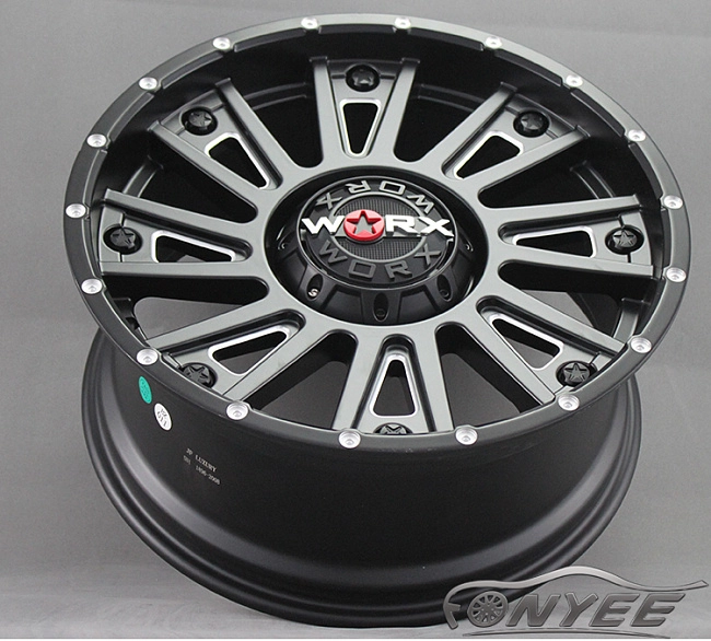 картинка Новые диски Worx 810 R20 6X139,7 ET18 J9 черный мат + серебро магазин  StreetTuning 