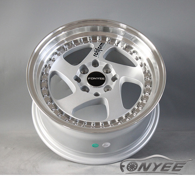 картинка Новые диски Rotiform TMB Flat R15 4х100/114,3 ET30 J7 серебро + полированная полка магазин  StreetTuning 