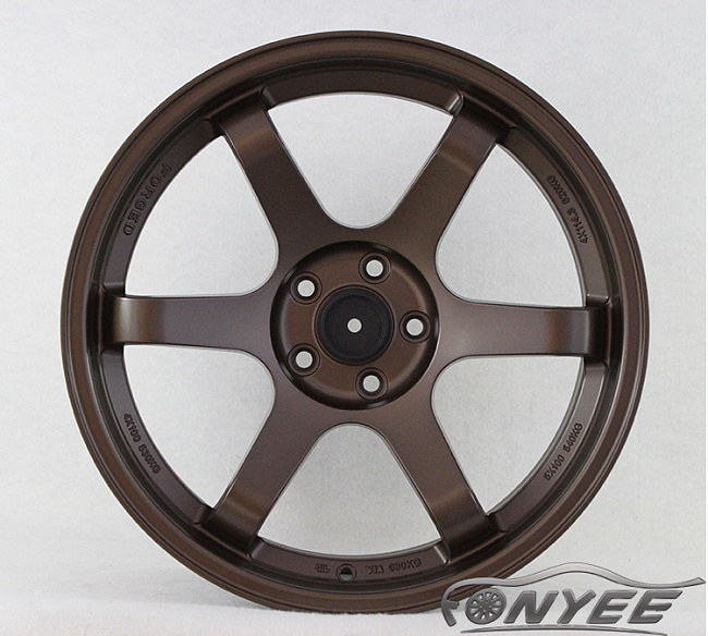 картинка Новые диски Rays TE37 R18 5X112 ET35 J9 цвет насыщенный бронзовый матовый магазин  StreetTuning 