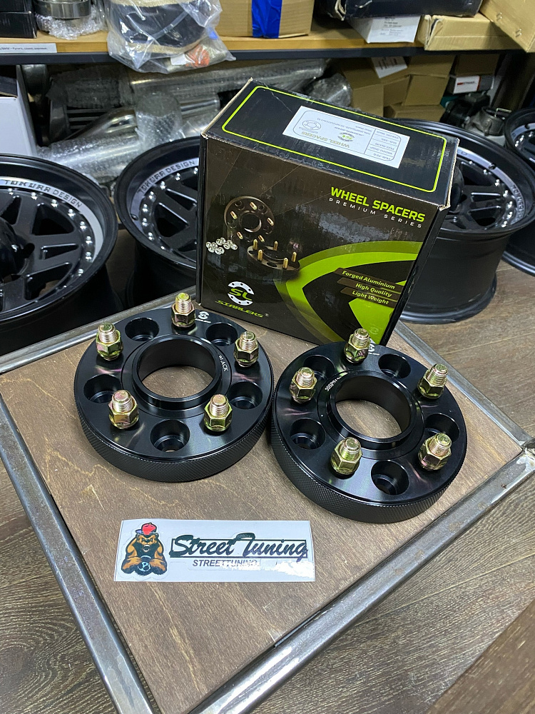 картинка Проставка Starleks 35 мм 5x120 цо 72.6 шпилечная M14x1,5 Black от магазина  StreetTuning
