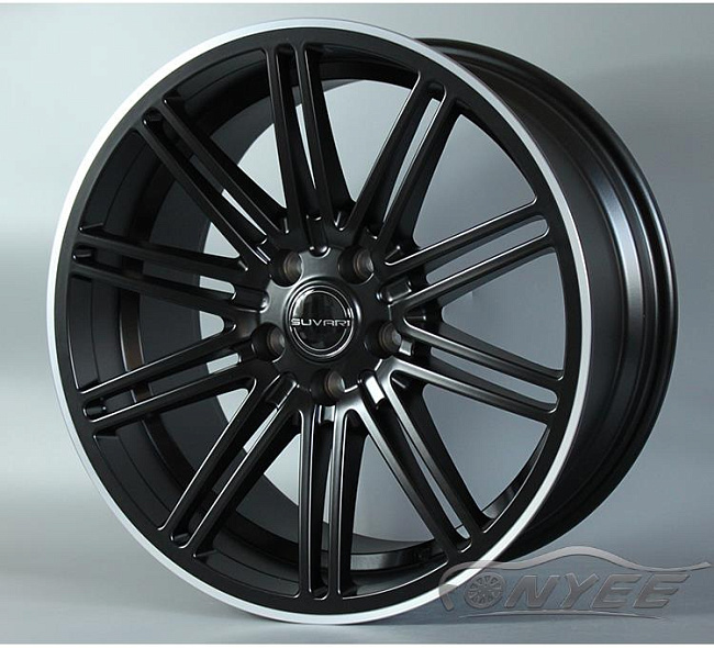 картинка Новые диски Suvari 57 R18 5x120 ET35 J8,5 черные мат + серебро магазин  StreetTuning 