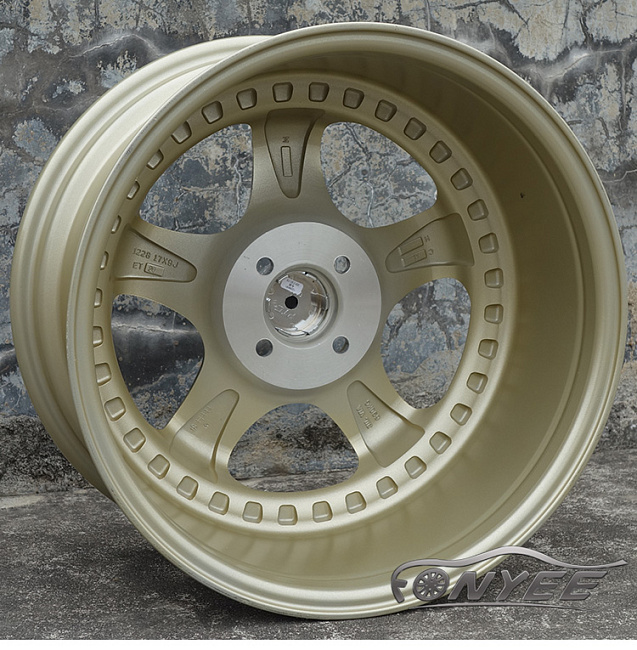 картинка Новые диски WORK Meister S1 R17 4х100 J9 ET20 золото + полированная полка магазин  StreetTuning 