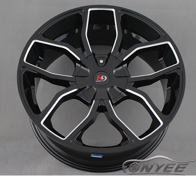 картинка Новые диски K9 E29 R24 6х135/139,7 ET30 J10 черный + серебро магазин  StreetTuning 